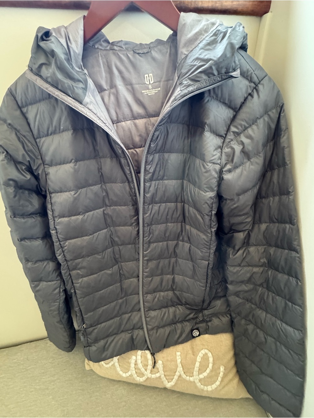 REI co-op Men's Gray Quilted Hooded Down Puffer Jacket